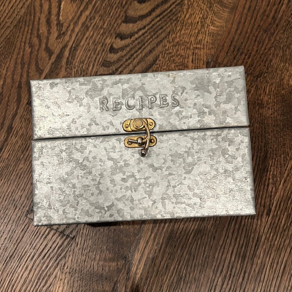 Hearth & Hand Magnolia metal recipes holder box NEW